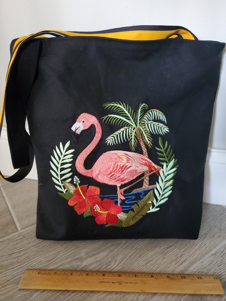 Flamingo-tropical-tote-Jen's-Bag-embroidered-bag